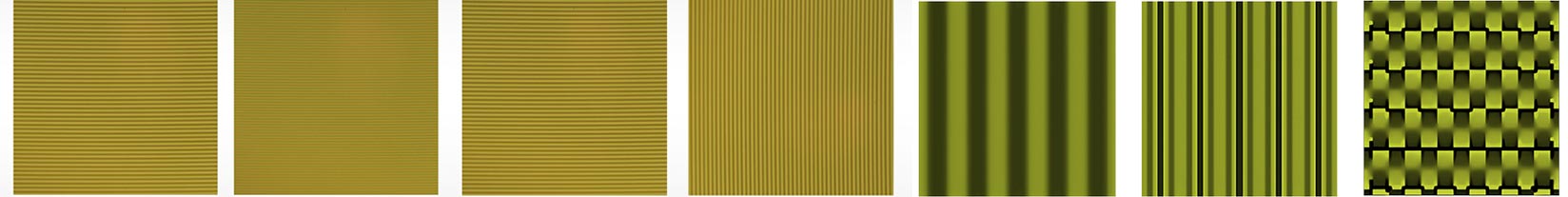 1×4、2×2级联光栅分束器中一级、二级光栅在线偏振光下形貌